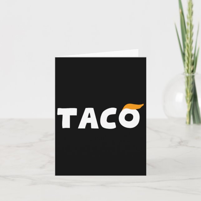 Trump Always Chickens Out Låt oss Go Taco Funny 4 Kort (Framsida)