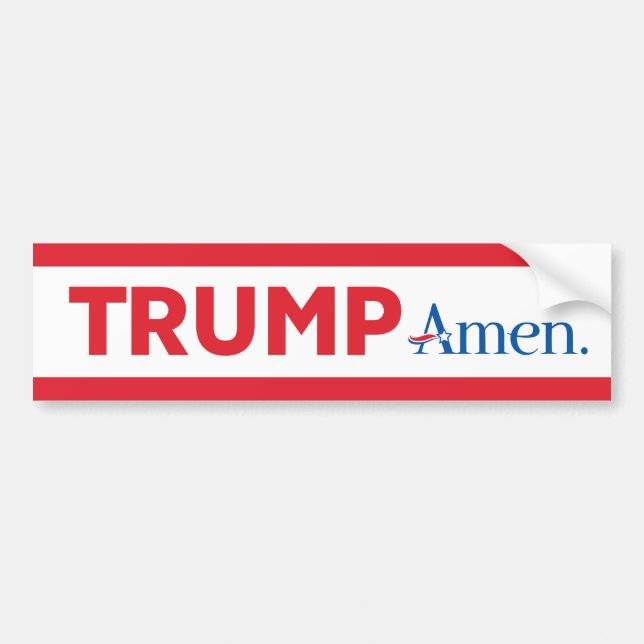 Trump Amen Bildekal (Framsidan)