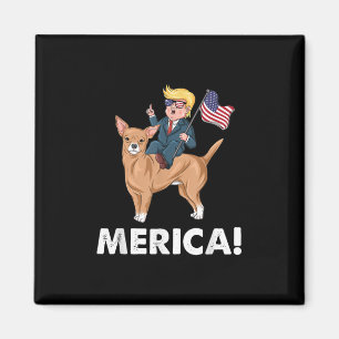 Trump America Chihuahua Hund American Hero Magnet