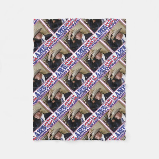 TRUMP-AMERICA-COWBOY FLEECEFILT (Framsidan)