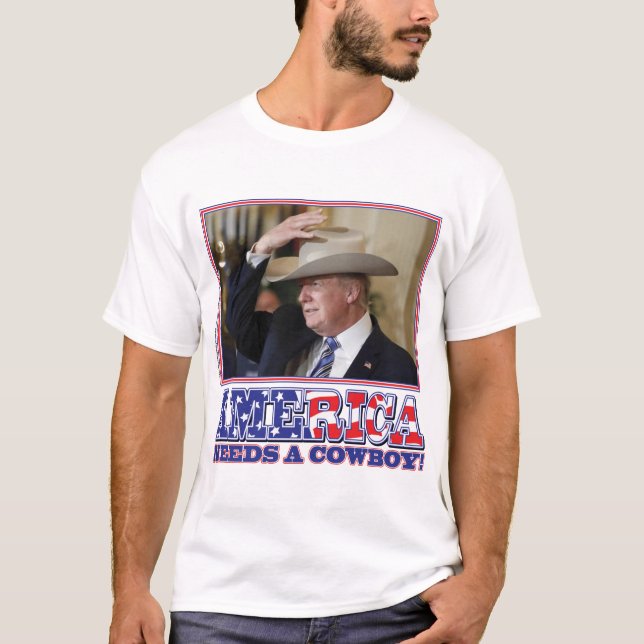 TRUMP-AMERICA-COWBOY T SHIRT (Framsida)