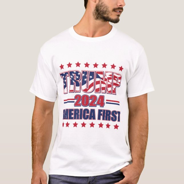 Trump America First T Shirt (Framsida)