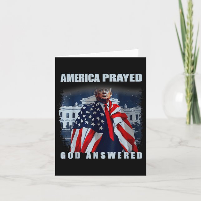 Trump America Prayed God Answated Kort (Framsida)