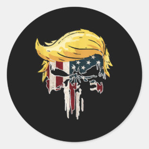 Trump American Flagga 2024 Second Term Reelection Runt Klistermärke