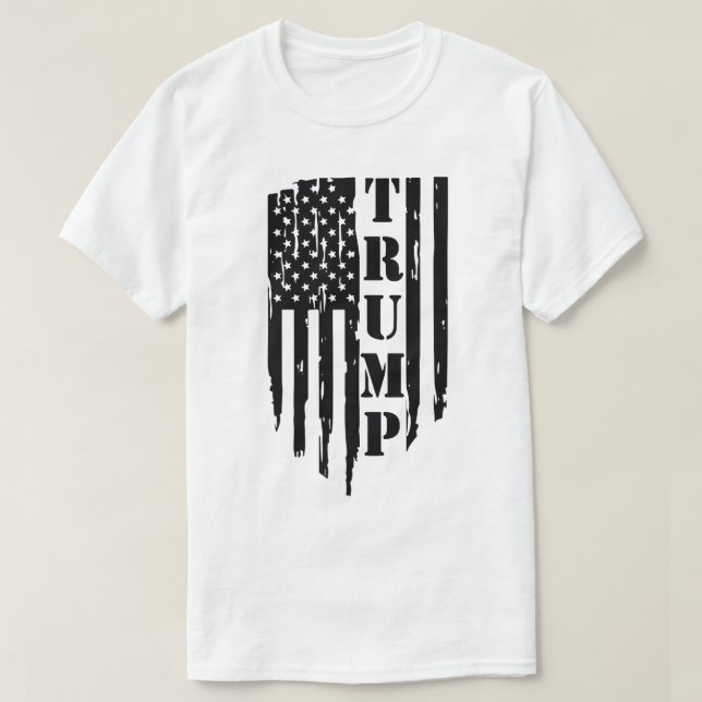 Trump American Flagga Manar-shirt T Shirt (Design framsida)