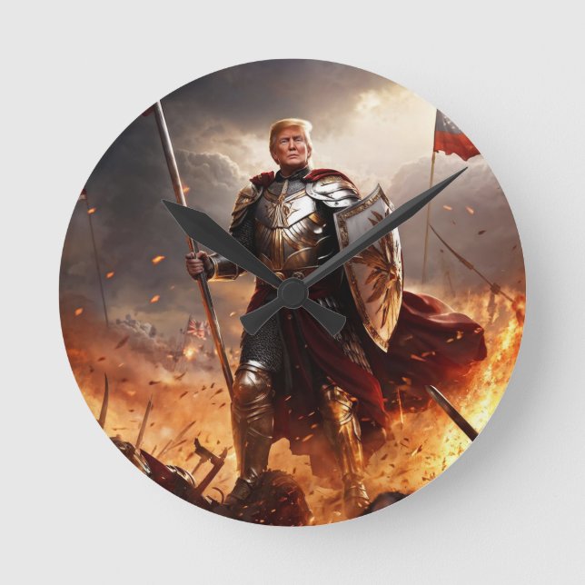 Trump American Guardian Wall Clock Rund Klocka (Framsida)