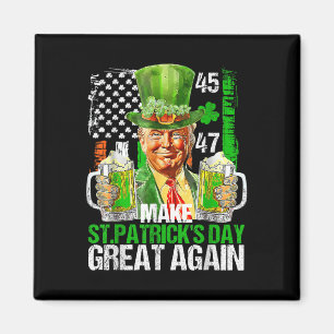Trump American Shamrock Make St patricks day Magnet