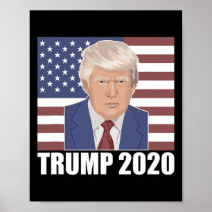 Trump Amerikansk Flagga Kärlek President Trump Sup Poster