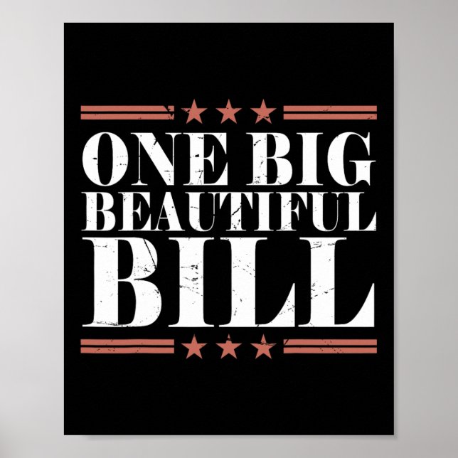 Trump Amerikansk Stor Bill En Stor Vacker Bill Pol Poster (Framsidan)