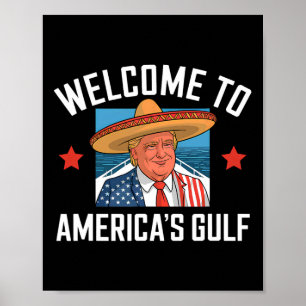 Trump Amerikanska Bukt-trumman, president Mexiko Poster