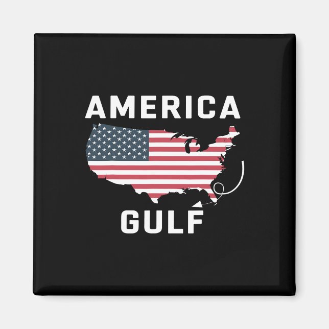 Trump Amerikas Bukt Mexico Retro Us Karta Magnet (Framsidan)