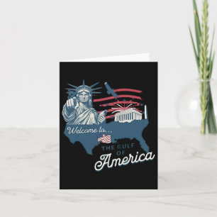 Trump Amerikas Bukt Mexiko Funny Trump USA flagga Kort