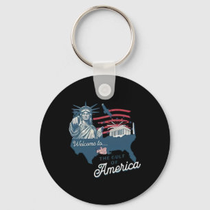 Trump Amerikas Bukt Mexiko Funny Trump USA flagga Nyckelring