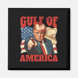 Trump Amerikas president i Bukt Mexiko Trump 2025 Magnet