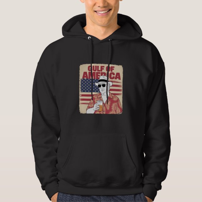 Trump Amerikas president i Bukt Mexiko Trump Hoodie (Framsida)