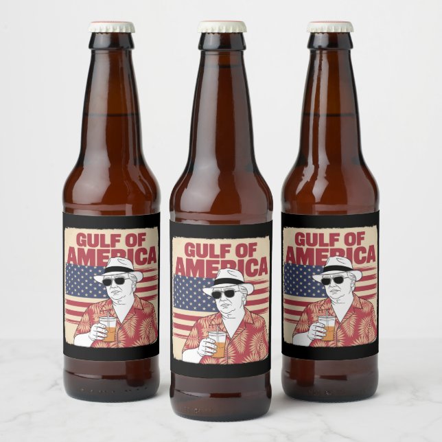 Trump Amerikas president i Bukt Mexiko Trump Ölflaska Etikett (Flaskor)