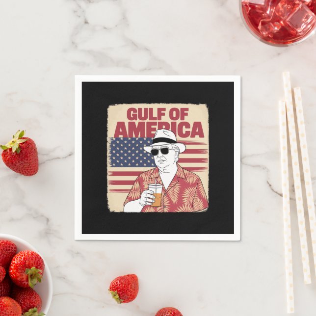 Trump Amerikas president i Bukt Mexiko Trump Pappersservett (Insitu)