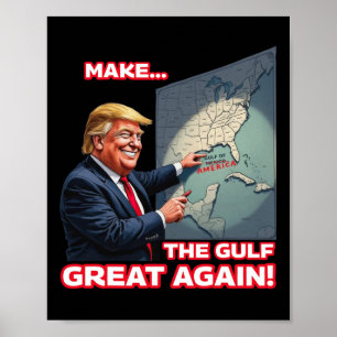 Trump Amerikas president i Bukt Mexiko Trump Poster