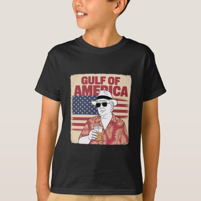 Trump Amerikas president i Bukt Mexiko Trump T Shirt (Framsida)