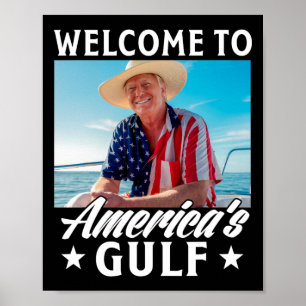 Trump Amerikas president Trump Somber, Mexiko Bukt Poster