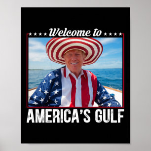 Trump Amerikas president Trump Somber, Mexiko Bukt Poster