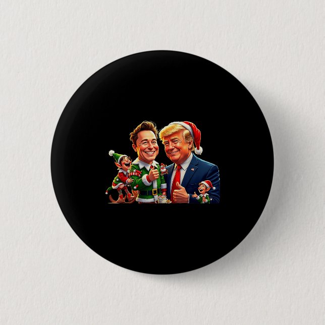 Trump &amp; Friends Christmas Elf With Santa Hat & Knapp (Framsida)