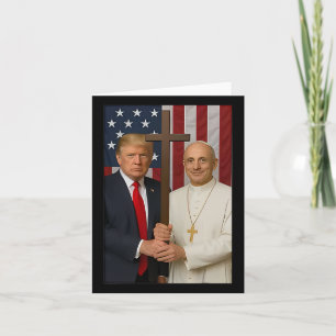 Trump and Pope Shirt - Pope Leo Xiv Välsigna dig A Kort