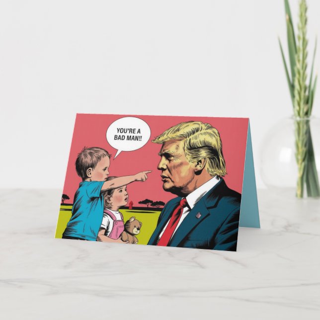 Trump and Toddlers Greeting Card Helgkort (Framsida)