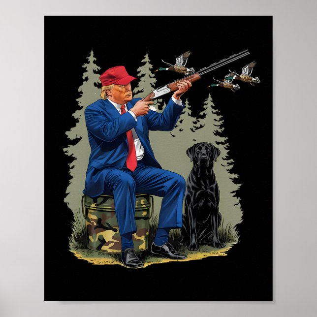 Trump Anka Hunting Donald Trump Old school Camoufl Poster (Framsidan)