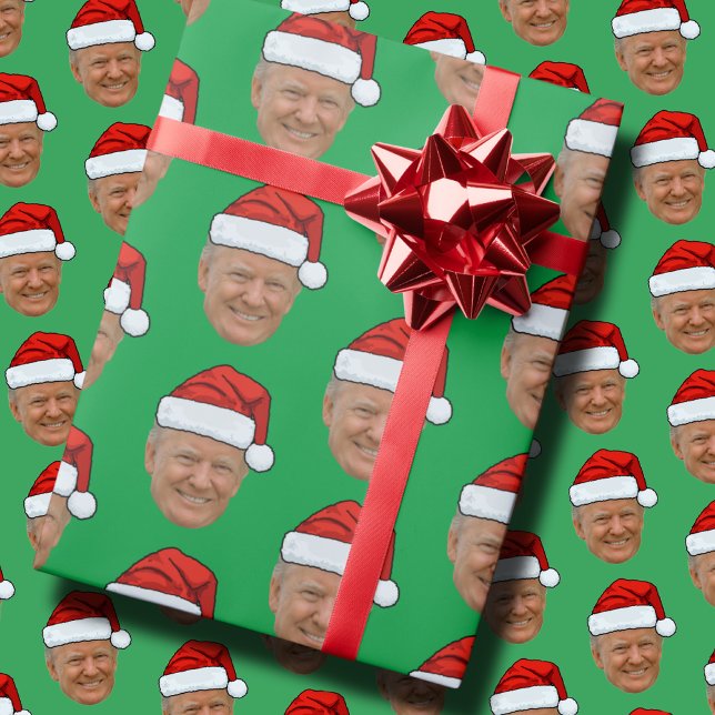 Trump Ansikte Gift Wrap Anpassningsbar Ansikte Pho Presentpapper (Skapare uppladdad)