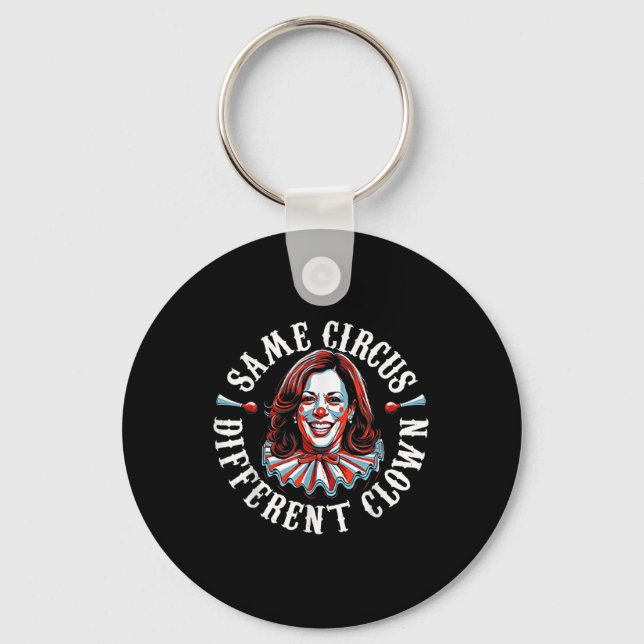 Trump Anti Kamala Harris Samma circus Different Cl Nyckelring (Framsida)