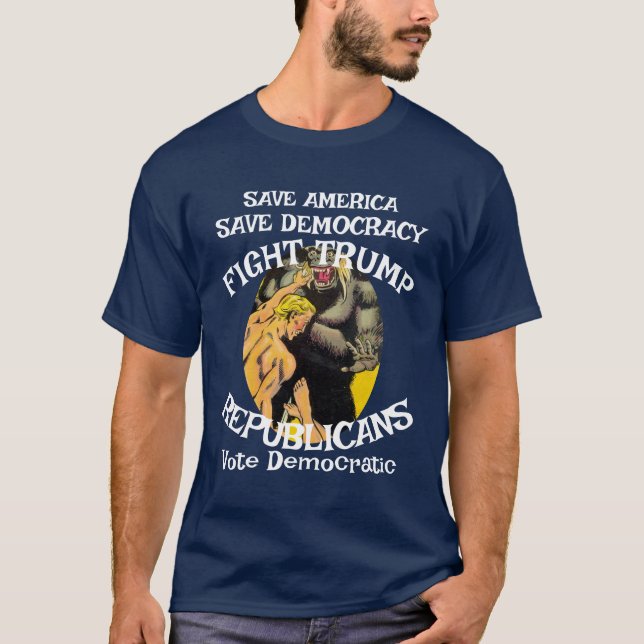 Trump Antifascist T Shirt (Framsida)