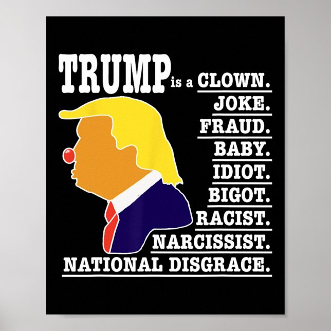 Trump är en clown  poster (Framsidan)