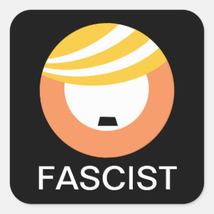 Trump är en fascist fyrkantigt klistermärke