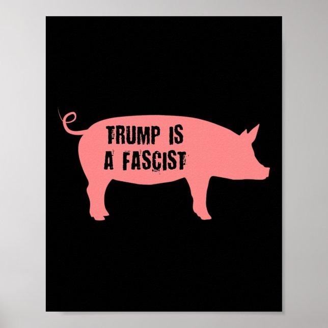 Trump Är En Fascist Inuti Gris Ikon  Poster (Framsidan)