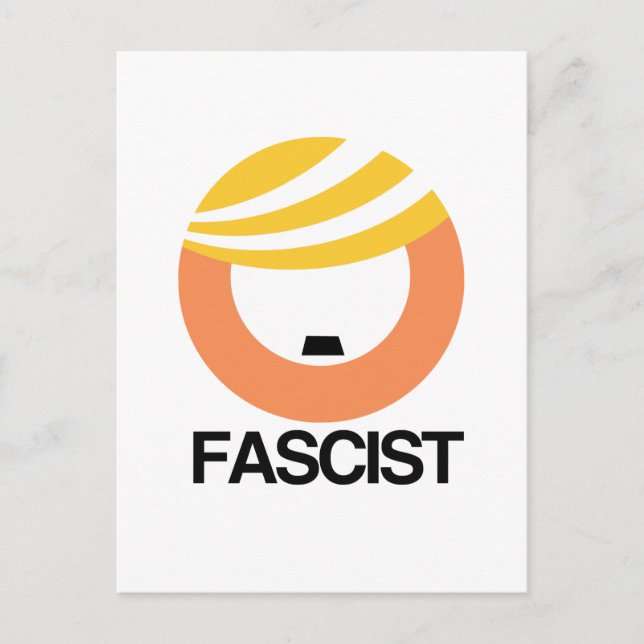 Trump är en fascist vykort (Framsida)
