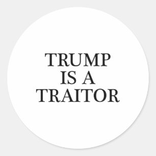 Trump är en förrädare - Anti Potus kläder Runt Klistermärke