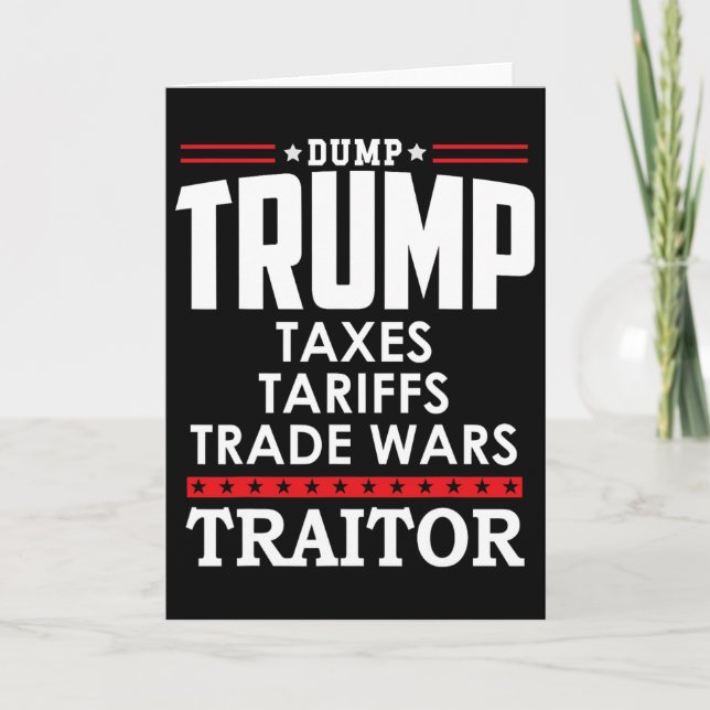 Trump är en förrädare Dumpa Trump Tre45on Tr4 Kort (Framsida)