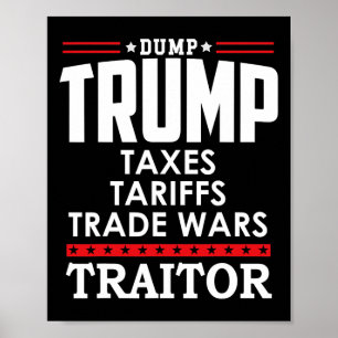 Trump är en förrädare i topp Dumpa Trump Tre45on T Poster