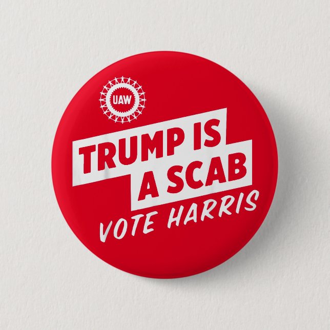 Trump är en Scab Vote Harris 2024 President Knapp (Framsida)
