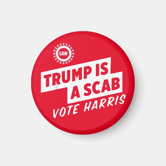 Trump är en Scab Vote Harris 2024 President Magnet (Framsidan)