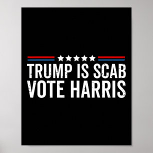 Trump är en Scab Vote Harris Wheimer 2024 Presiden Poster