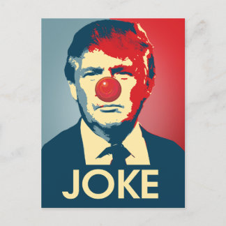 Trump är ett skämt - Anti-Trump-propaganda Helg Vykort