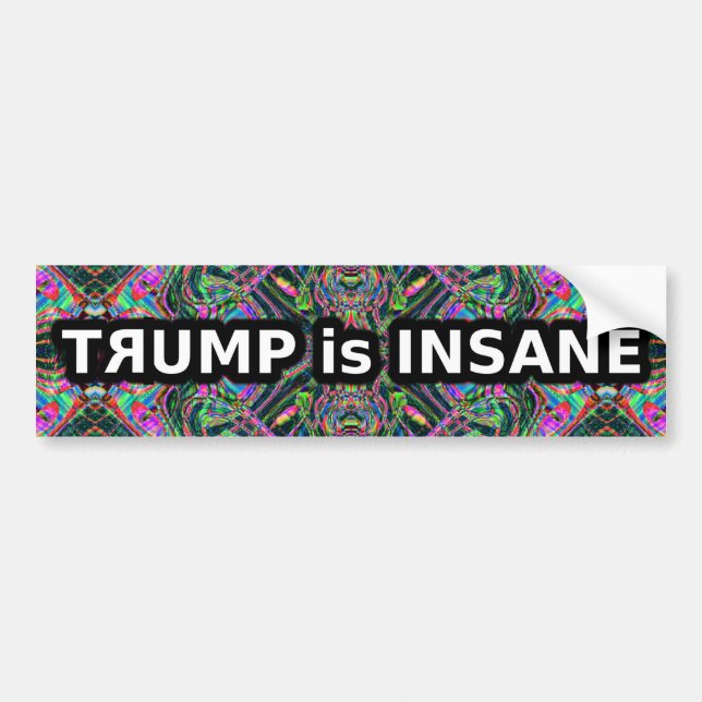 Trump är galen bildekal (Framsidan)