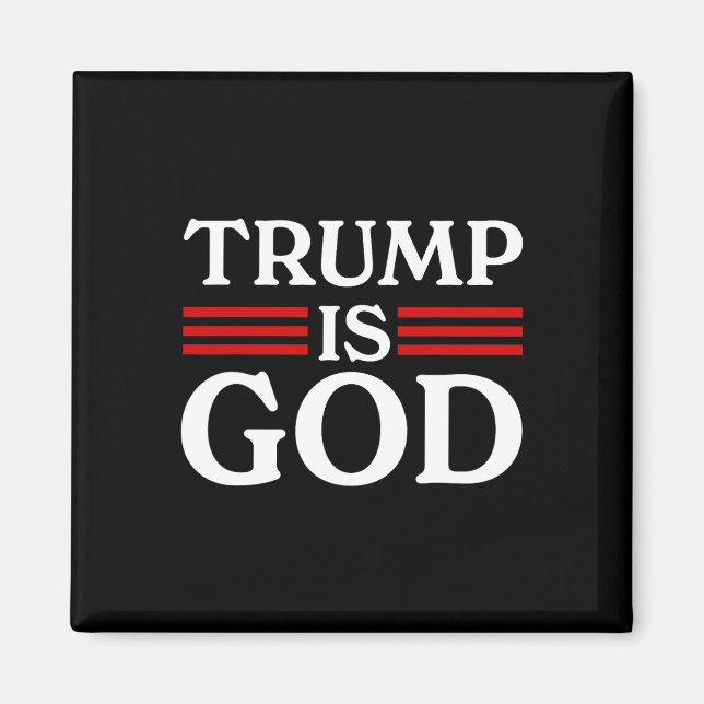 Trump Är Gud Roligt Trump Är Gud 2  Magnet (Framsidan)