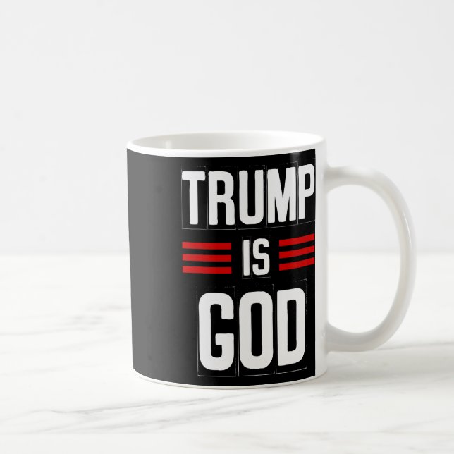Trump är Gud Roligt Trump är Gud  Kaffemugg (Höger)