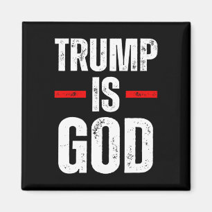 Trump är Gud Roligt Trump är Gud Magnet
