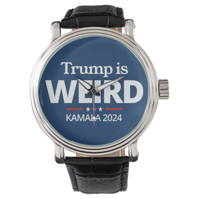 Trump är Konstig, Funny Anti-Trump, 2024 Kamala Armbandsur (Framsida)