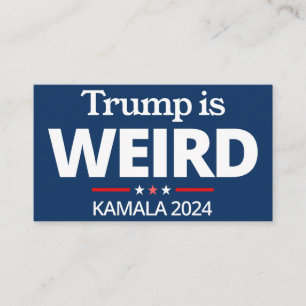 Trump är Konstig, Funny Anti-Trump, 2024 Kamala Visitkort