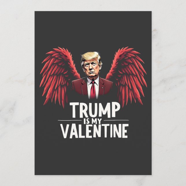Trump är min Alla hjärtans dag invigning dag Maga  Julkort (Framsida)